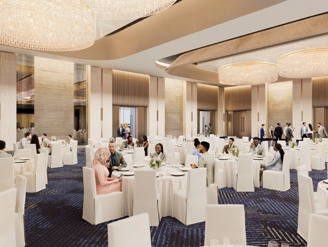 rendering of a ballroom