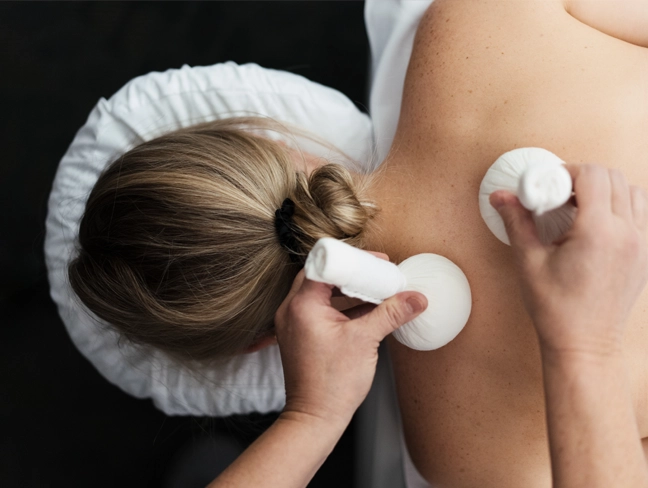 women getting a massage