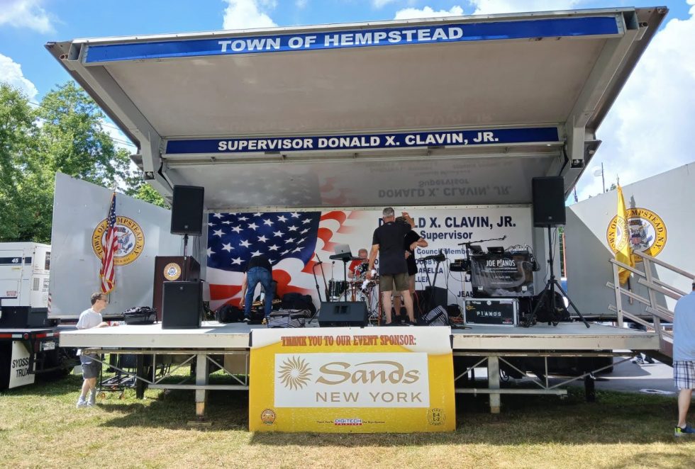 Stage at the East Meadow Fire Fest.